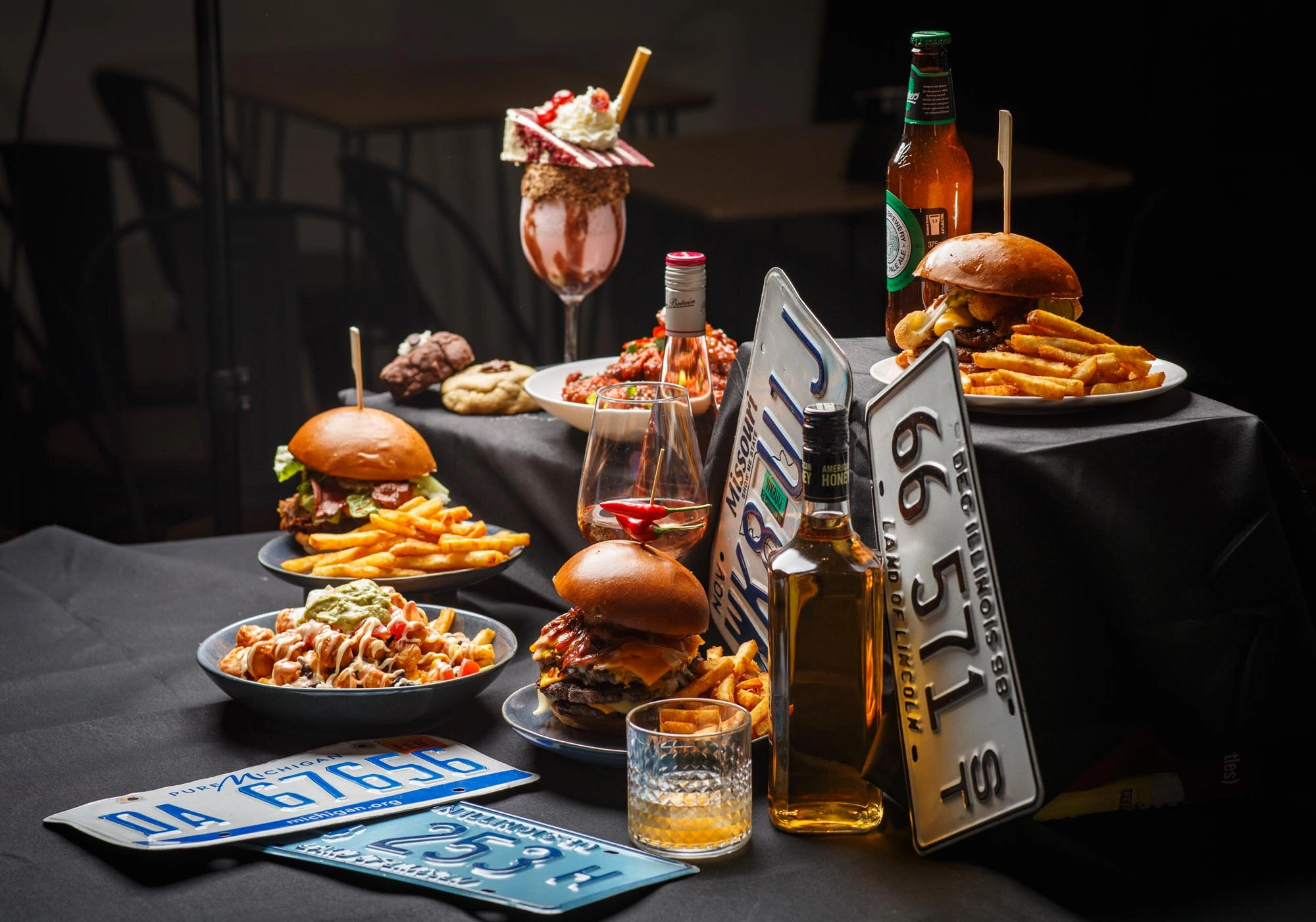 American diner grazing spread