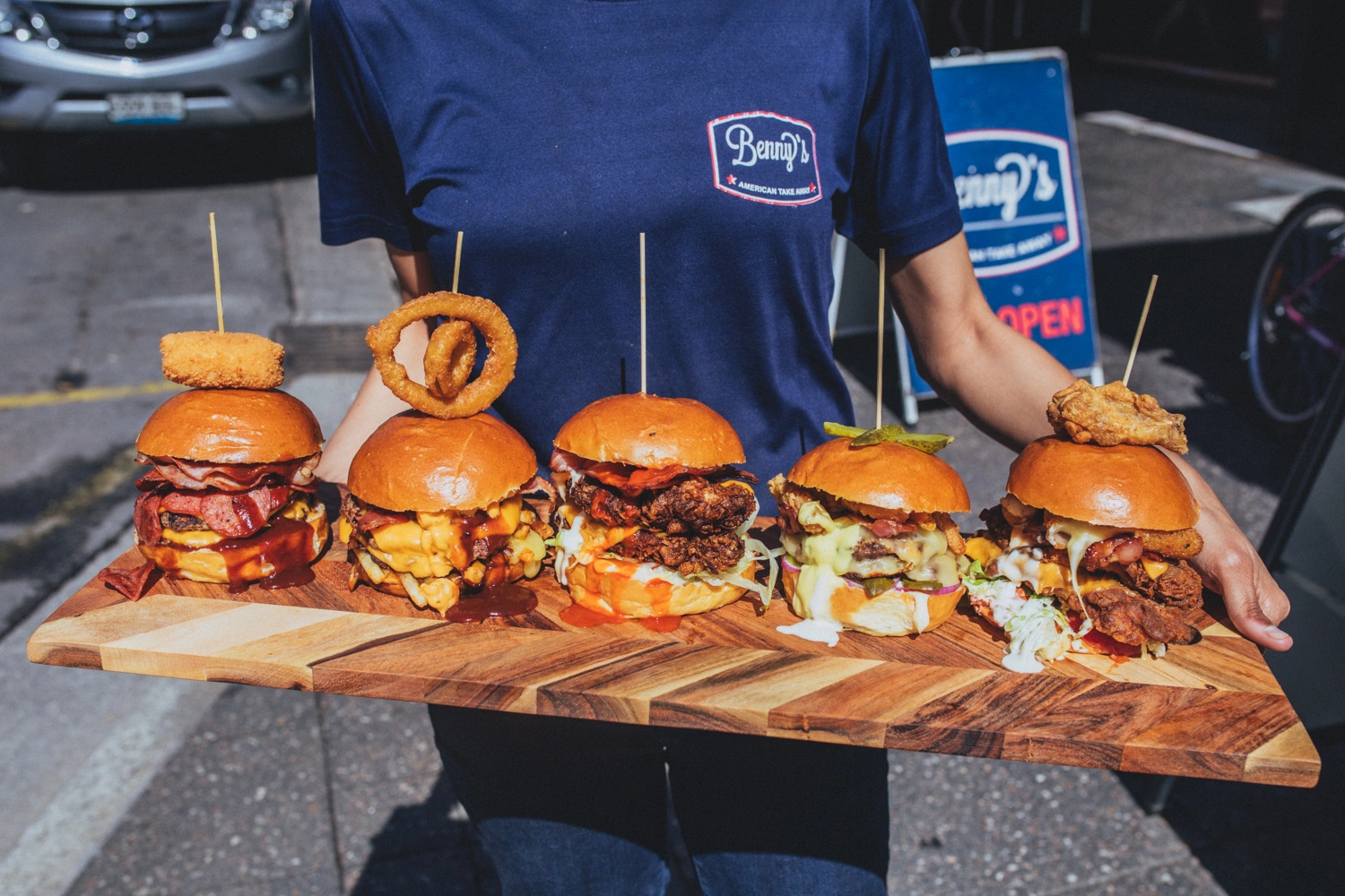 Benny's slider board on the street